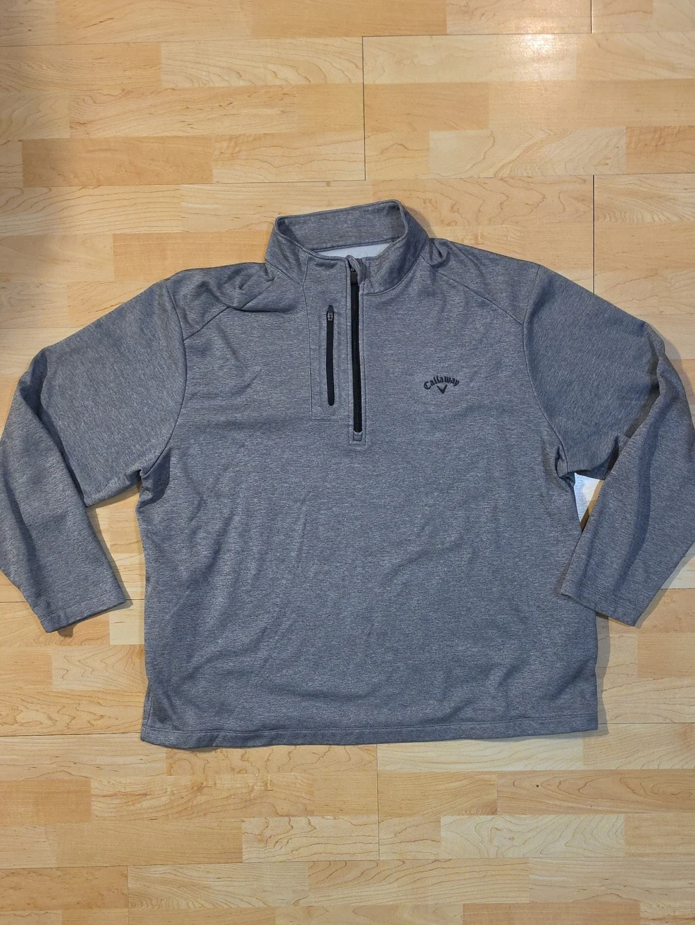 Callaway Golf Men's Gray 1/4 Zip Fleece Pullover Shirt Size XXL Pre-owned